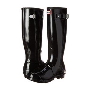 Black Hunter Original Tall Gloss Rain Boots Size 6